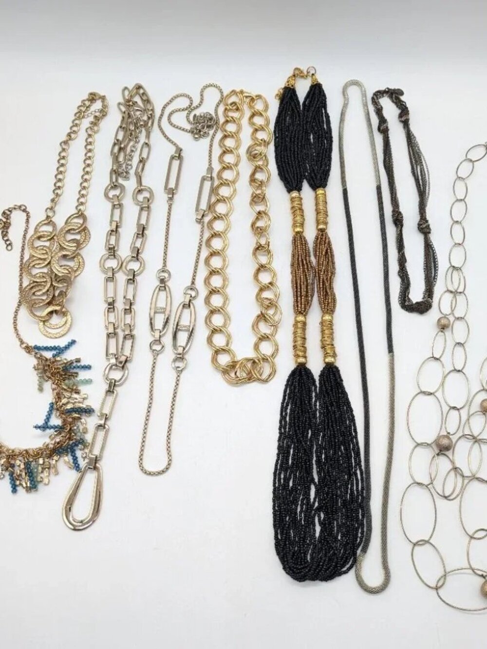 Black Gold Silver Tone Jewelry Necklace Bundle